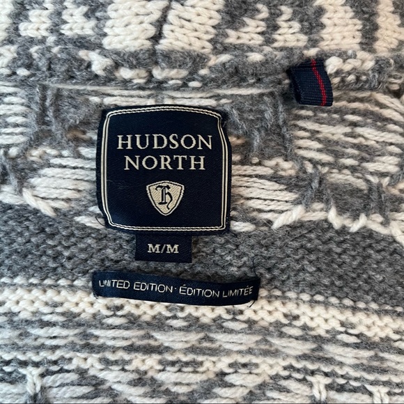 HUDSON NORTH button up fair isle cardigan size medium - Picture 3 of 5